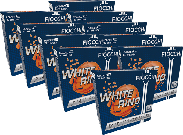 FIOCCHI WHITE RINO 12GA #7.5 25/250 - for sale
