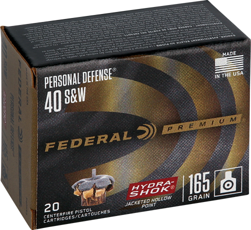FED HYDRA-SHOK 40S&W 165GR 20/500 - for sale