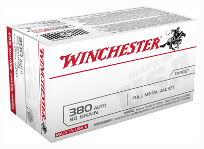 WIN USA TRGT 380ACP 95GR FMJ 100/500 - for sale