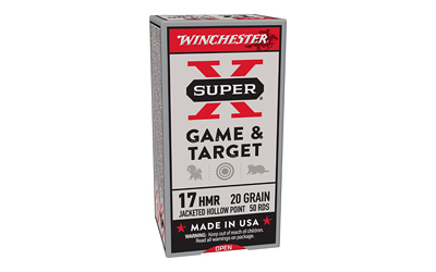 WINCHESTER SUPER-X 17HMR 20GR XTP JHP 2375FPS 50RD 20BX/CS - for sale